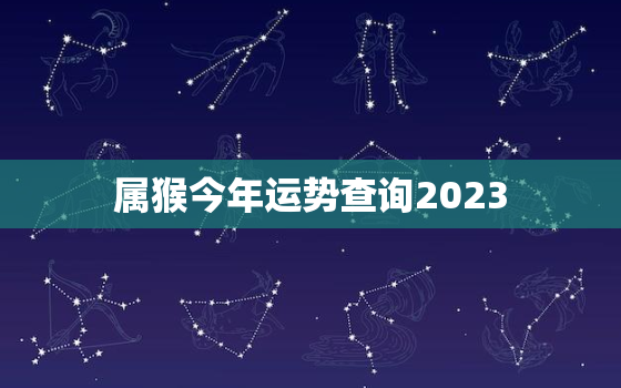 属猴今年运势查询2023，属猴今年运势查询2023年运程