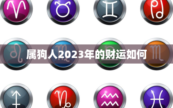 属狗人2023年的财运如何，属狗在2023年全年运势如何