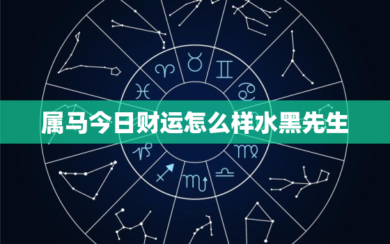 属马今日财运怎么样水黑先生，属马的今日财运在哪个方向