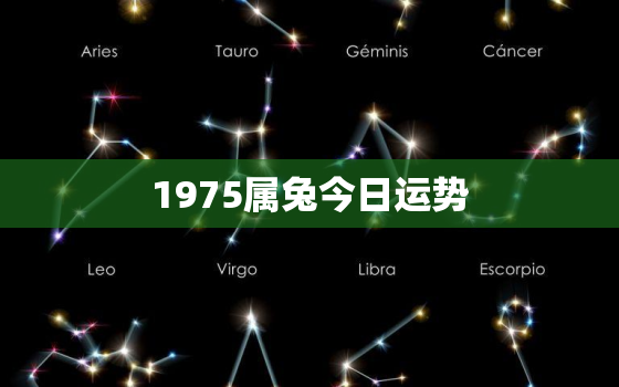 1975属兔今日运势，75属兔今天的运势