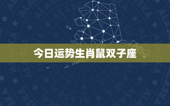 今日运势生肖鼠双子座，今日运势生肖鼠双子座女生