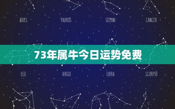 73年属牛今日运势免费，73年属牛的今日运势