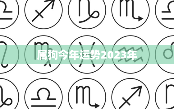 属狗今年运势2023年，属狗人2o23年运势