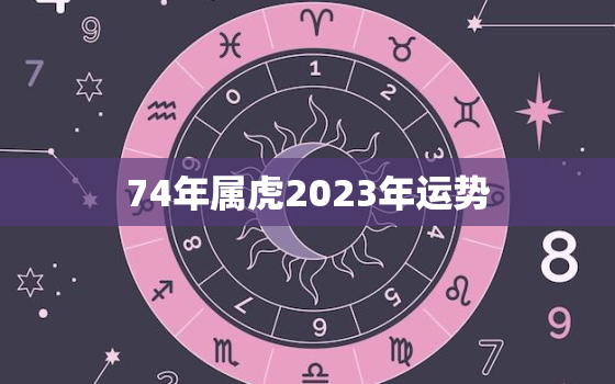 74年属虎2023年运势，74年属虎48岁以后的一生命运