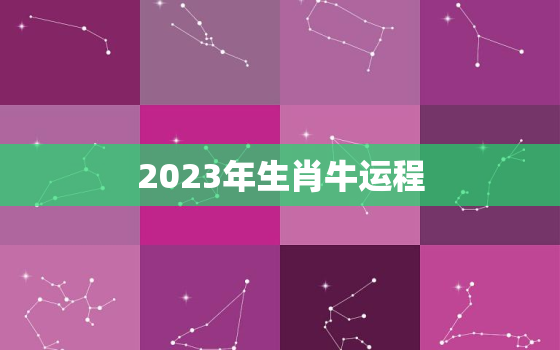 2023年生肖牛运程，2023年生肖牛运势运程