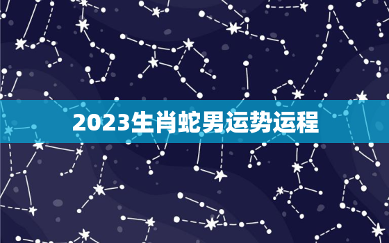 2023生肖蛇男运势运程，2023属蛇男人的运势和财运