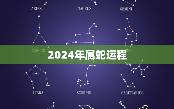 2024年属蛇运程，2024年属蛇人运势运程