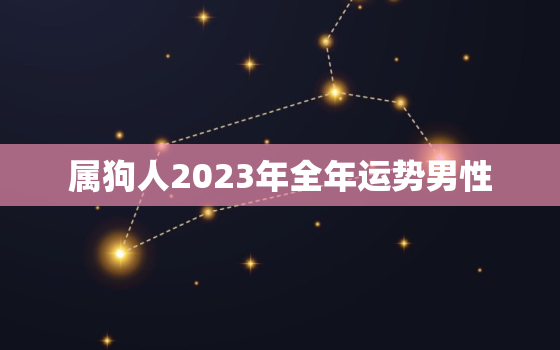 属狗人2023年全年运势男性，属狗人2023年运势运程