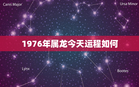 1976年属龙今天运程如何，1976年属龙今天运程如何呢