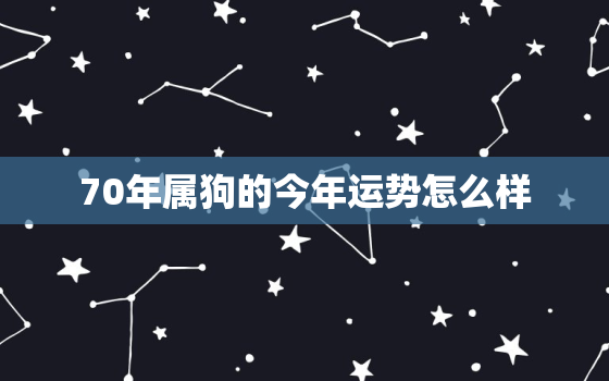 70年属狗的今年运势怎么样，70年属狗的今年运势怎么样男