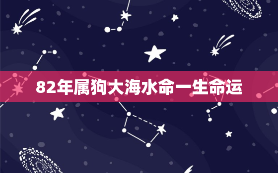 82年属狗大海水命一生命运，82年属狗大海水命好不好