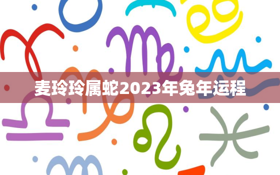 麦玲玲属蛇2023年兔年运程，麦玲玲属蛇2022年运势