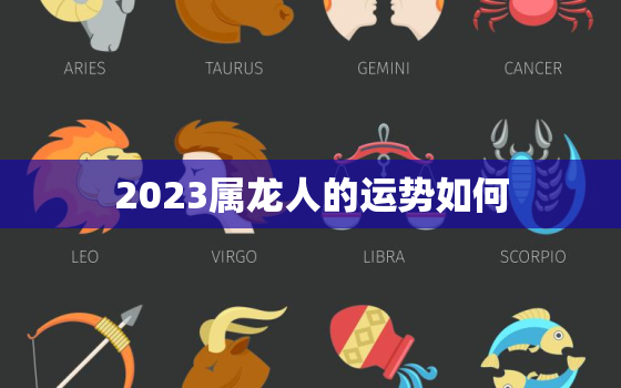 2023属龙人的运势如何，2023年属龙人运气