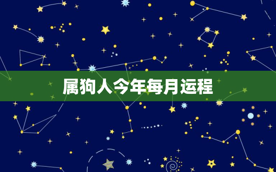 属狗人今年每月运程，属狗人今年每月运程运势