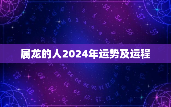 属龙的人2024年运势及运程，属龙的人2022年运势及运程