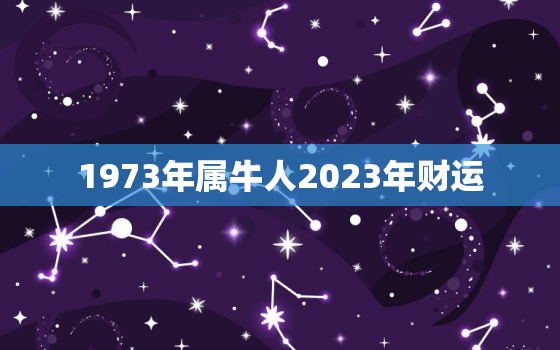 1973年属牛人2023年财运，1973年属牛人2023年运势