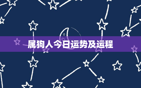 属狗人今日运势及运程，属狗人的今日运势水墨先生