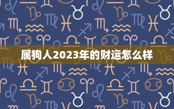 属狗人2023年的财运怎么样，属狗人2023年的财运怎么样呢