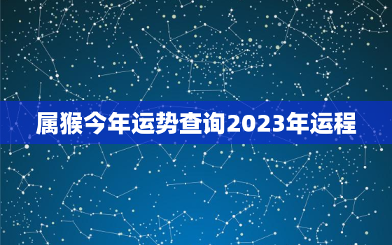 属猴今年运势查询2023年运程，属猴202年运势及运程详解