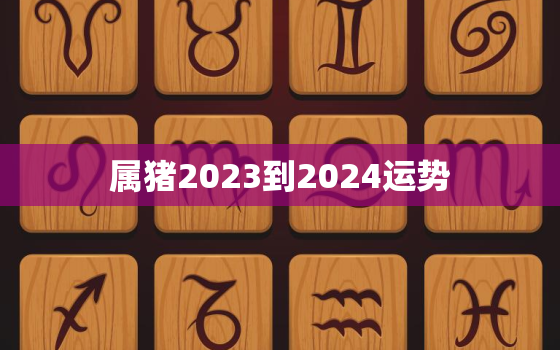 属猪2023到2024运势，属猪人2022年全年运势及运程
