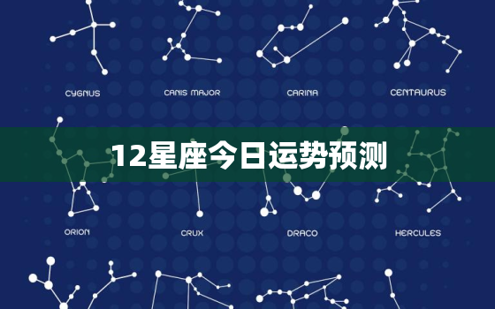 12星座今日运势预测，12星座今日运势大全