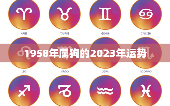 1958年属狗的2023年运势，1958年属狗女2023年运势及运程