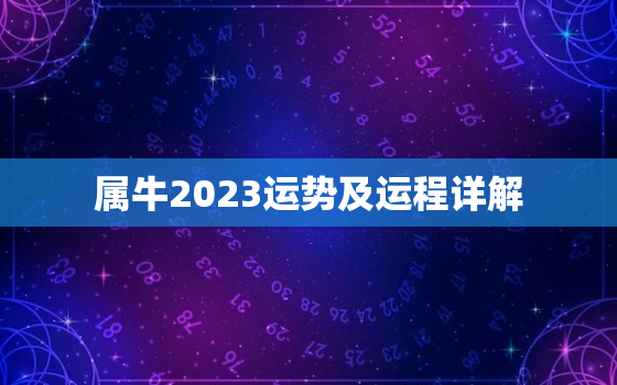 属牛2023运势及运程详解，2023年生肖运程