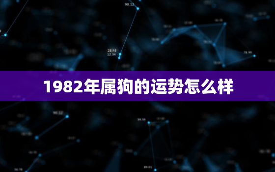 1982年属狗的运势怎么样，1982年属狗人运势