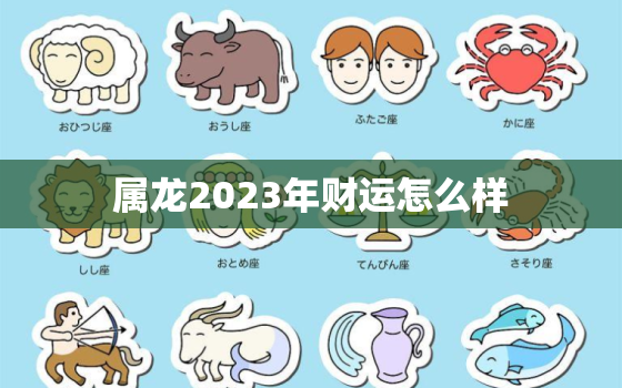 属龙2023年财运怎么样，属龙的2023年的运势