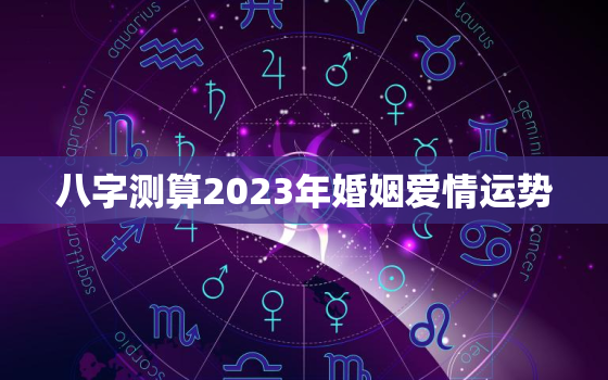 八字测算2023年婚姻爱情运势，2023年有婚姻的八字