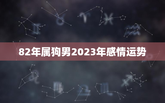 82年属狗男2023年感情运势，1982年属狗2023年的运势