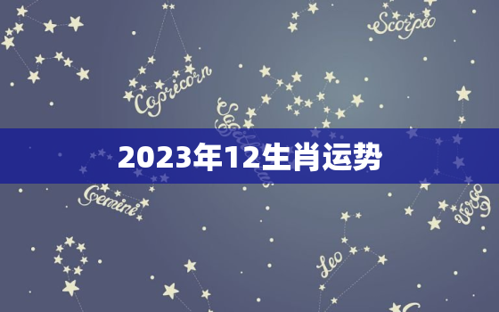 2023年12生肖运势，生肖与运势十二生肖与运程