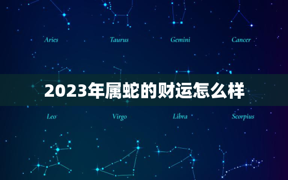 2023年属蛇的财运怎么样，2023年属蛇的财运怎么样啊