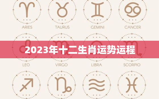 2023年十二生肖运势运程，2023年十二生肖全年整体运势大全