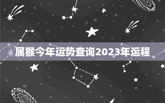 属猴今年运势查询2023年运程，属猴今年运势查询2023年运程详解