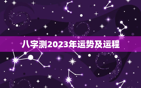 八字测2023年运势及运程，八字测2023年运势及运程图