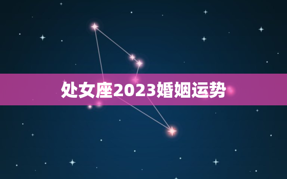 处女座2023婚姻运势，处女座2023年