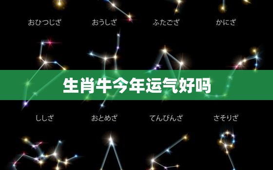 生肖牛今年运气好吗，生肖牛的人今年运气如何