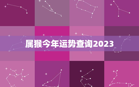 属猴今年运势查询2023，属猴今年运势查询