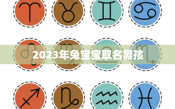 2023年兔宝宝取名男孩，2023年兔宝宝取名字