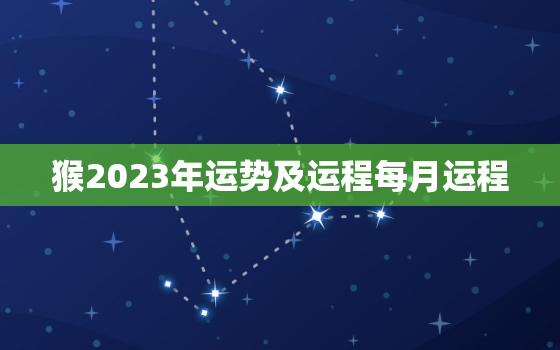 猴2023年运势及运程每月运程，80年属猴人2022年每月运程