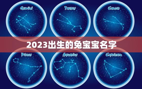 2023出生的兔宝宝名字，2023年兔宝宝取名字最佳字