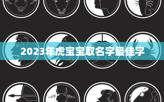 2023年虎宝宝取名字最佳字，2023年虎年出生