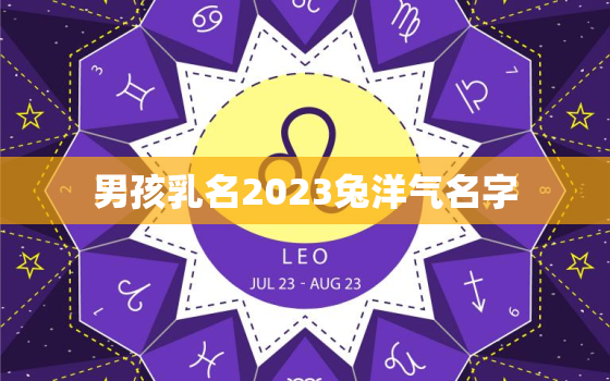 男孩乳名2023兔洋气名字，2o
男孩乳名