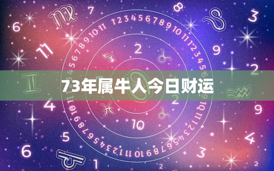 73年属牛人今日财运，73年属牛人今日财运怎么样