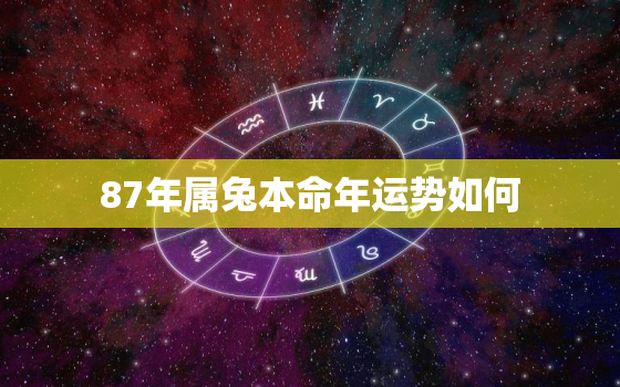 87年属兔本命年运势如何，87年出生的本命年