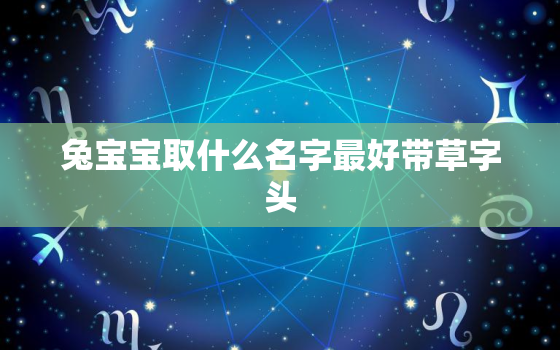 兔宝宝取什么名字最好带草字头，兔宝宝取什么名字最好带草字头