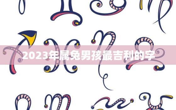 2023年属兔男孩最吉利的字，2023年属兔男孩最吉利的字取名