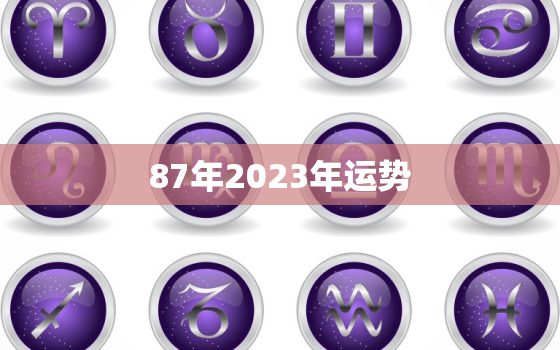 87年2023年运势
，87年属兔2023年运势详解