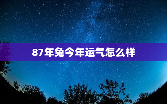 87年兔今年运气怎么样，87年属兔今年运势2021年运势